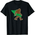 thumbnail image 1 of Bigfoot Upper Peninsula T-Shirt funny Sasquatch UP MI T-ShirtMen's and women's gift, black and white T-shirt, size: Extra large S-4XL, 1 of 4