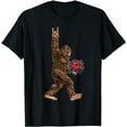 thumbnail image 1 of Bigfoot Valentines Day Shirt - Funny Roses Sasquatch Love T-Shirt, 1 of 5
