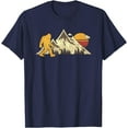 thumbnail image 1 of Bigfoot Vintage Mountain Sun Sasquatch Camping Hiking Unisex T-Shirt for Men Women Kids Toddler,Navy Color,Size L, 1 of 5