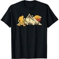 thumbnail image 1 of Bigfoot Vintage Shirt Mountain Sun Sasquatch Camping Hiking T-Shirt, 1 of 3