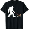 thumbnail image 1 of Bigfoot Walking Beagle Sasquatch with Beagle Dog T-Shirt, 1 of 4