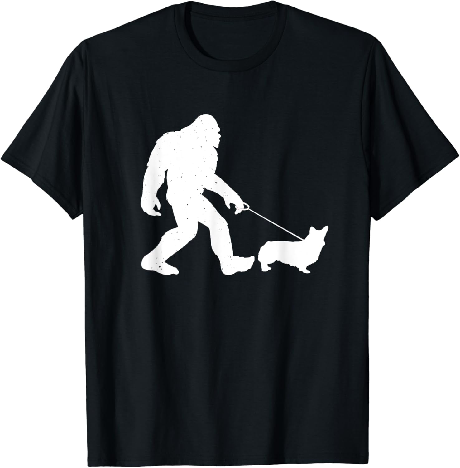 Bigfoot Walking Dog Funny Gift TShirt