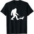 thumbnail image 1 of Bigfoot Walking Dachshund Shirt Funny Wiener Dog Gift, 1 of 3