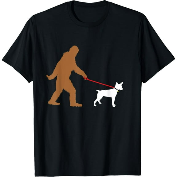 Bigfoot Walking Rat Terrier Dog Sasquatch T-Shirt T-Shirt