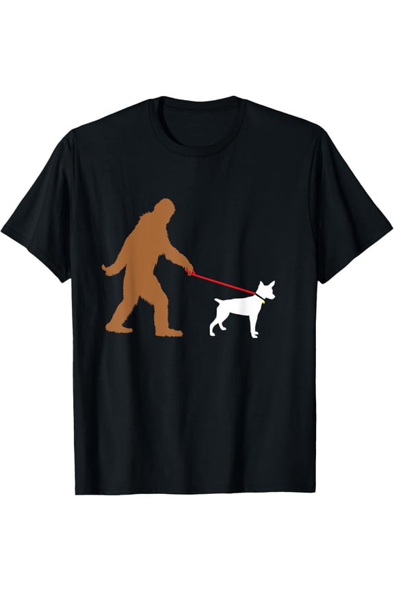 Bigfoot Walking Rat Terrier Dog Sasquatch T-Shirt T-Shirt