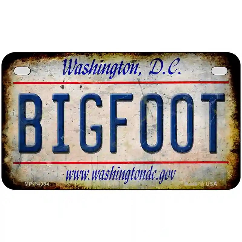 Bigfoot Washington DC Novelty Metal License Plate Tag 7