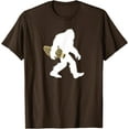 thumbnail image 1 of Bigfoot With Morel Mushroom Sasquatch Fungi Tee Gift Unisex T-Shirt for Men Women Kids Toddler,Dark Chocolate Color,Size YS, 1 of 5