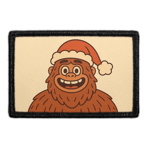 Bigfoot With Santa Hat - Removable Patch