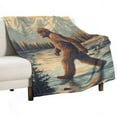 thumbnail image 1 of Bigfoot With Sunglasses Super Soft Blanket Christmas Throw Blanket Flannel Microfiber Blankets for Couch Bed Sofa Fluffy and Warm 40"x50", 1 of 9