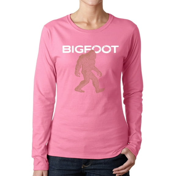 Bigfoot - Women's Word Art Long Sleeve T-Shirt