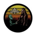 thumbnail image 1 of Bigfoot and Alien Funny UFO Woods Conspiracy - 5" Vinyl Sticker - For Car Laptop I-Pad - Waterproof Decal, 1 of 1