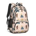 thumbnail image 1 of Bigfoot and Mountain Pink Pattern Backpack for School, Cute School Bag with Adjustable Shoulder Straps and Padded Back, 16.9"x12.6"x5.9", 1 of 4