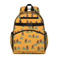 thumbnail image 1 of Bigfoot and Pixel Orange Pattern Cute School Backpack Bag for School with Padded Back and Adjustable Shoulder Straps 15.25"x11.5"x5.25", 1 of 4