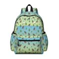thumbnail image 1 of Bigfoot and Trail Blue Pattern Cute School Backpack with Padded Back and Adjustable Shoulder Straps 13.4"x11"x4.7", 1 of 5