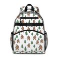 thumbnail image 1 of Bigfoot and Tree White Pattern Cute School Backpack Bag for School with Padded Back and Adjustable Shoulder Straps 15.25"x11.5"x5.25", 1 of 5