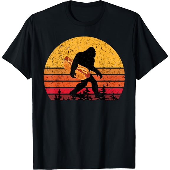 Bigfoot for Women & Men Hot Dog T-ShirtMen and women, Black T-shirt, size: Extra large