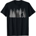 thumbnail image 1 of Bigfoot in the Forest Sasquatch Yeti T-Shirt men and women can wear, black, white, gifts, 1 of 4