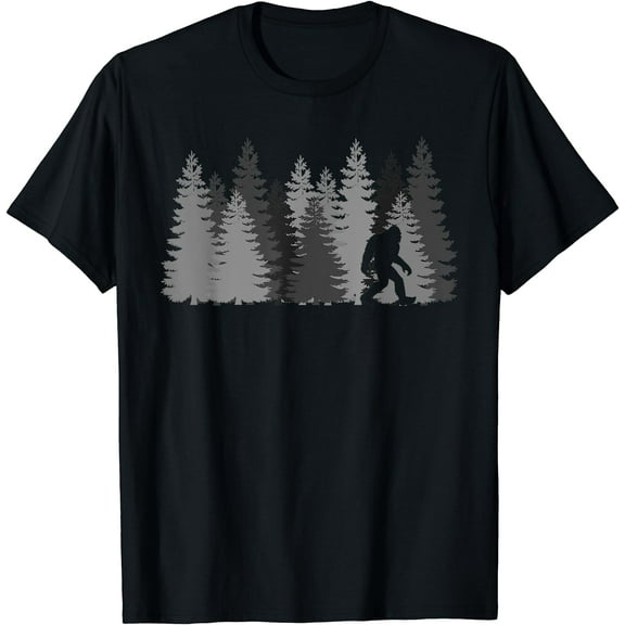 Bigfoot in the Forest T-Shirt Sasquatch Yeti