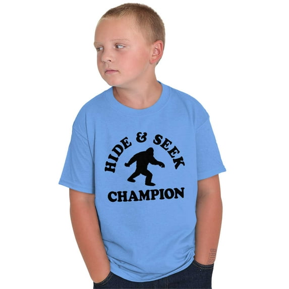 Bigfoot the Hide and Seek Champion Crewneck T Shirts Boy Girl Teen Brisco Brands XS