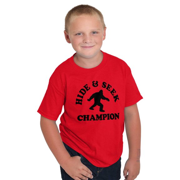 Bigfoot the Hide and Seek Champion Crewneck T Shirts Boy Girl Teen Brisco Brands X