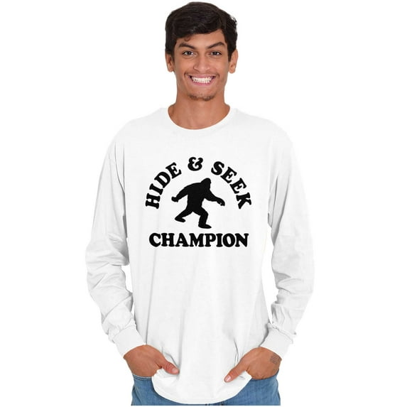 Bigfoot the Hide and Seek Champion Long Sleeve TShirt Men Women Brisco Brands M