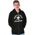 thumbnail image 1 of Bigfoot the Hide and Seek Champion Unisex Fleece Graphic Zip Up Hoodie Brisco Brands 2X, 1 of 5