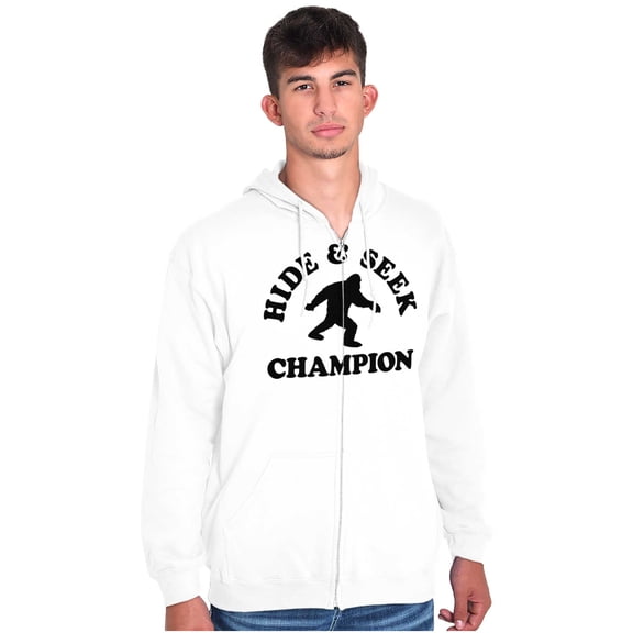 Bigfoot the Hide and Seek Champion Zip Up Hoodie Men's Women's Brisco Brands L