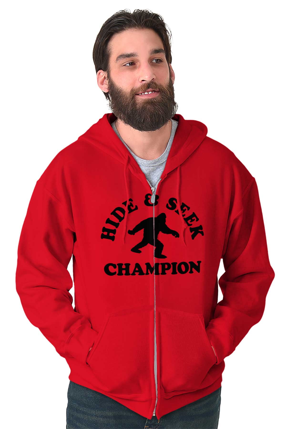 Bigfoot the Hide and Seek Champion Zip Up Hoodie Men