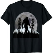 Bigfoot walk in the Forest Moon Night Cool Sasquatch For Men T-Shirt