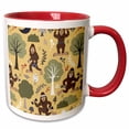 thumbnail image 1 of 3drose, Bigfoots Summer Workout, 11oz Two-tone Red Mug, 1 of 6