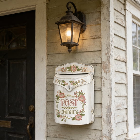 Vintage Mailboxes for Homes Wall Mount Mailbox for Outdoor,Side of House,Porch & Indoor Use,Perfect for Letters & Small Mail