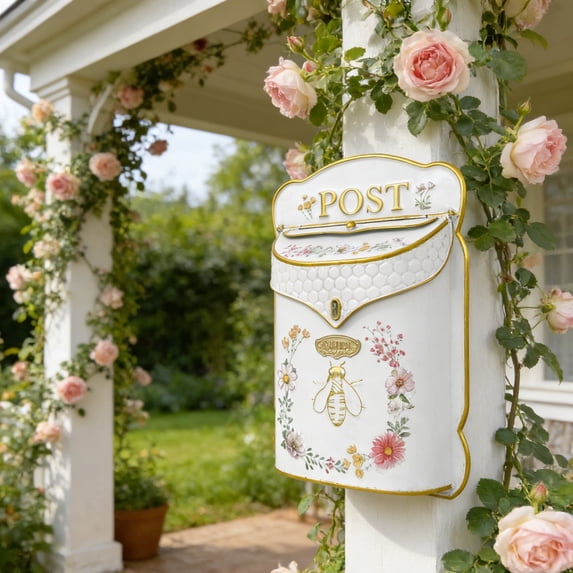 Vintage Mailboxes for Homes Wall Mount Mailbox for Outdoor,Side of House,Porch & Indoor Use,Perfect for Letters & Small Mail