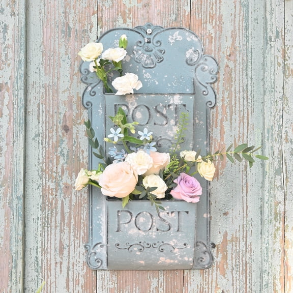 Bigfortune Metal Wall Planter For Outdoor Indoor,Metal Plant Pot Holders,Rustic Wall Hanging Planter,Garden Wall Flower Planters