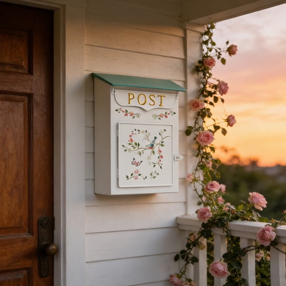 Bigfortune Mailboxes for Homes Wall Mount Mailbox for Outside,Vintage Lockable Mailboxes for House,Porch,Front Door and Indoor Use,Perfect for Letters & Small Mail