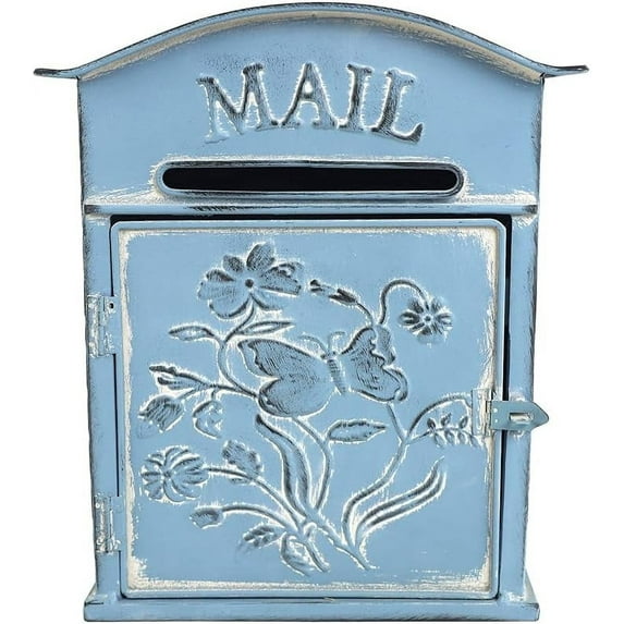 Bigfortune Vintage Mailboxes Wall Mount Outdoor Indoor Metal Mailbox Room Garden Porch Wall Decoration
