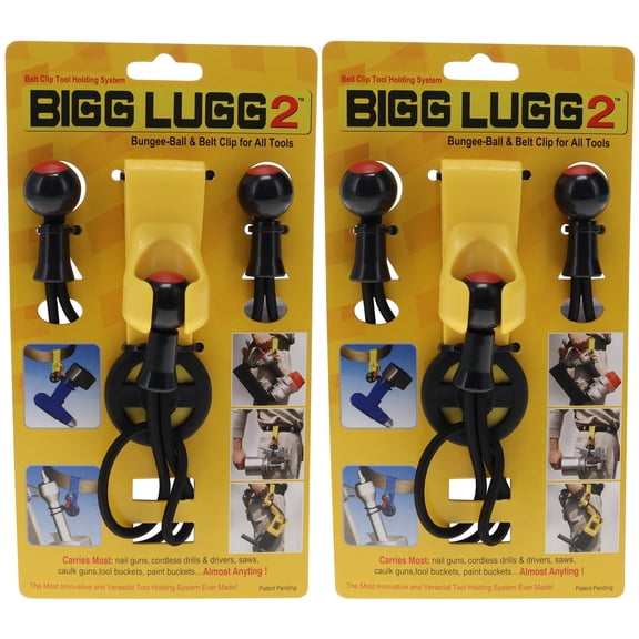 Bigg Lugg BL2-3BM Belt Clip Tool Holder System with 3 Ball Bungees (2-Pack)