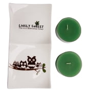 BiggHome Tealight Candle Set   Green
