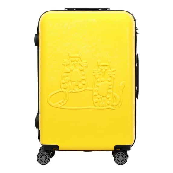 Biggdesign Cats Yellow Small Size 20" Suitcase