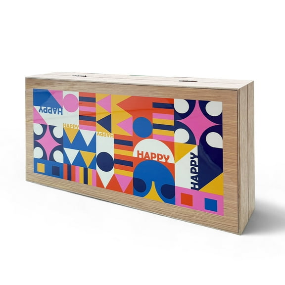 Biggdesign Happy Backgammon Set | Magnetic Closure, Scratch-Resistant Surface