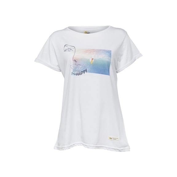 Biggdesign Faces Happy Womens Crew Neck T-Shirt