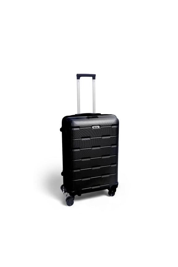 Moods Up 24 Suitcase | TSA Lock, Hard Shell, Lightweight Spinner Luggage Black