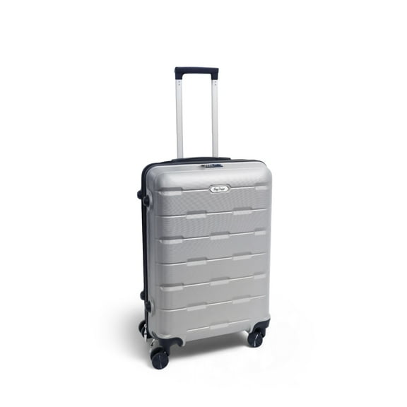 Biggdesign Moods Up 24” Suitcase | TSA Lock, Hard Shell, Lightweight Spinner Luggage –Silver