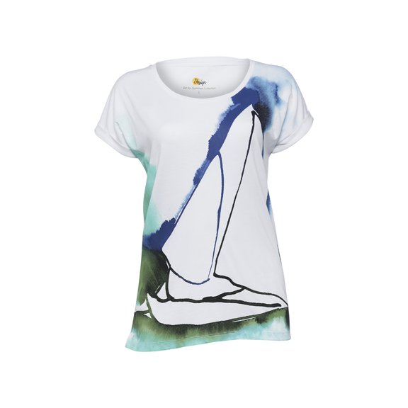 Anemoss Sailboat Womens T-Shirt S Size
