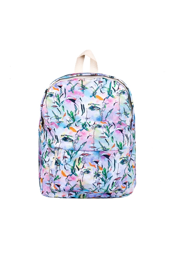 White Faces Backpack, Waterproof, Lightweight, HighSchool, Outdoor