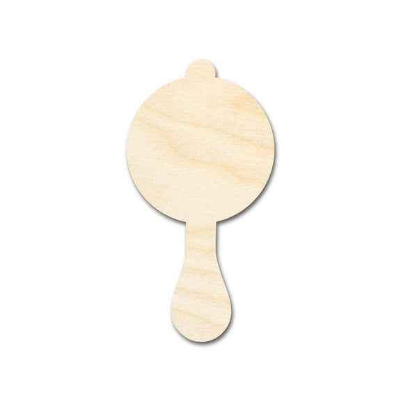 Bigger Better | Unfinished Wood Baby Rattle Silhouette | DIY Craft Cutout 18" / 1/2"