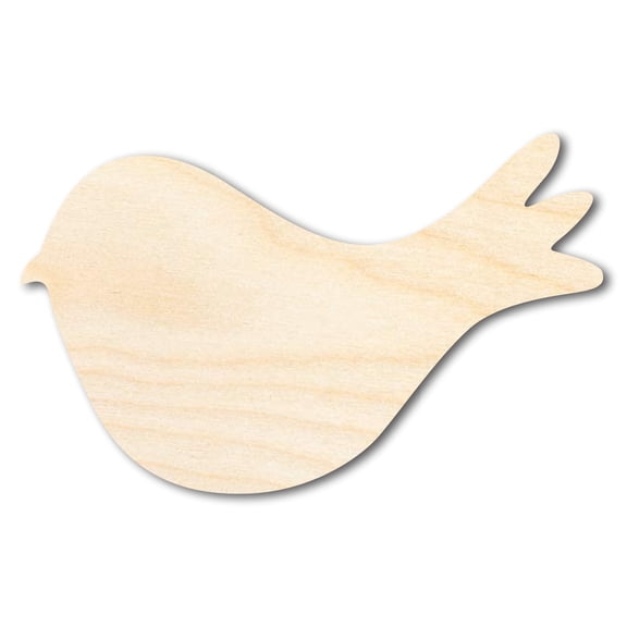 Bigger Better | Unfinished Wood Bird Cute Craft Silhouette |  DIY Craft Cutout 24" / 1/4"