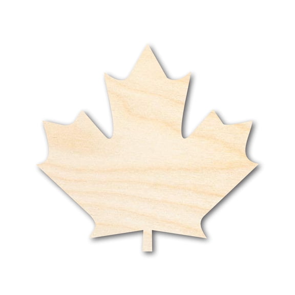 Bigger Better | Unfinished Wood Canadian Maple Leaf Shape | DIY Craft Cutout 36" / 1/4"