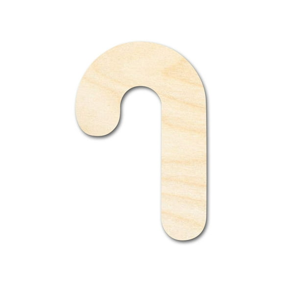 Bigger Better | Unfinished Wood Candy Cane Silhouette | DIY Craft Cutout 18" / 1/2"