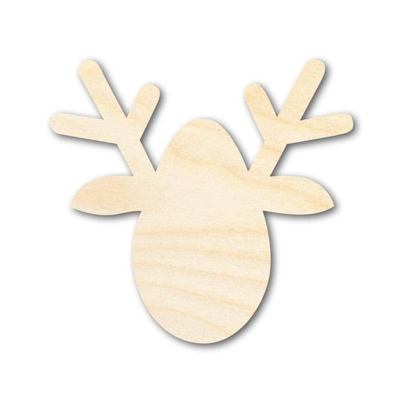 Bigger Better | Unfinished Wood Christmas Reindeer Silhouette |  DIY Craft Cutout 24" / 1/2"