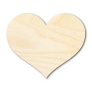 Bigger Better | Unfinished Wood Classic Heart | DIY Craft Cutout | 36" / 1/4"